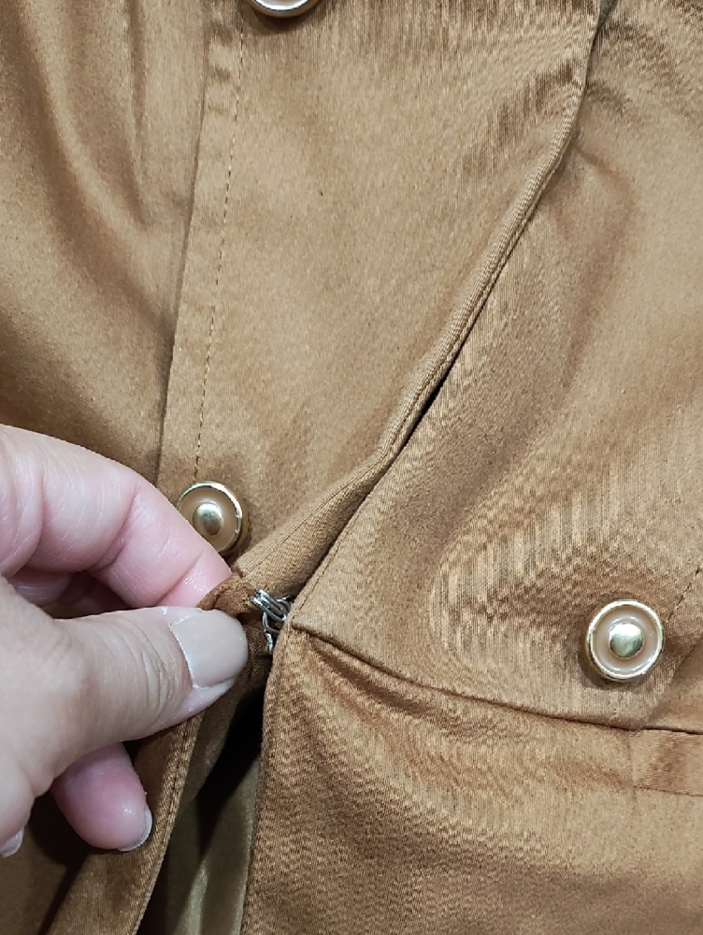 Christopher & Banks Girls' Tan-Brown Military-Style Blazer - Picture 5 of 10